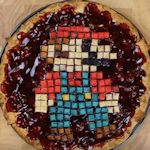 Mario pixel taart