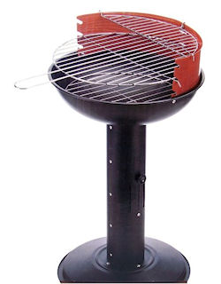 Barbecue grill op zuil