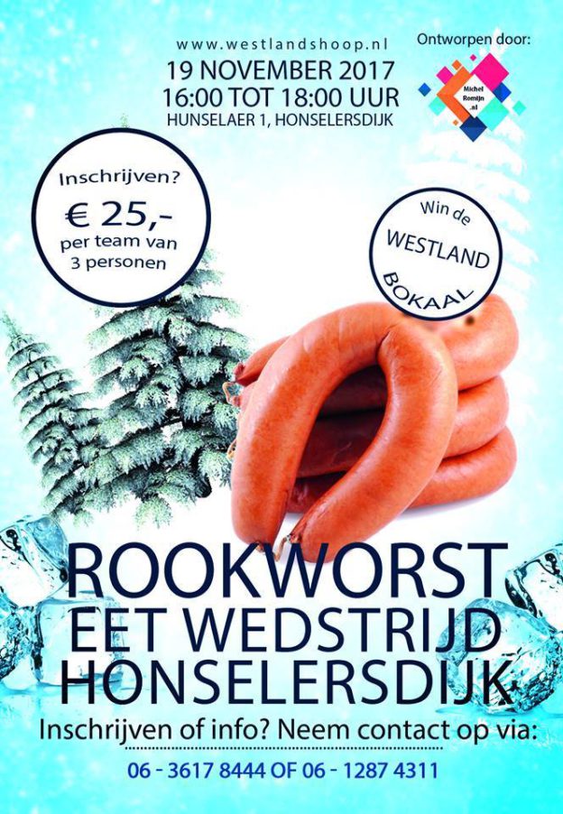 Flyer rookworsten eetwedstrijd