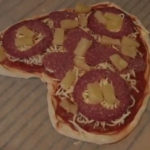 Hartvormige pizza