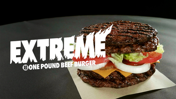 Extreme One Pound Beef Burger