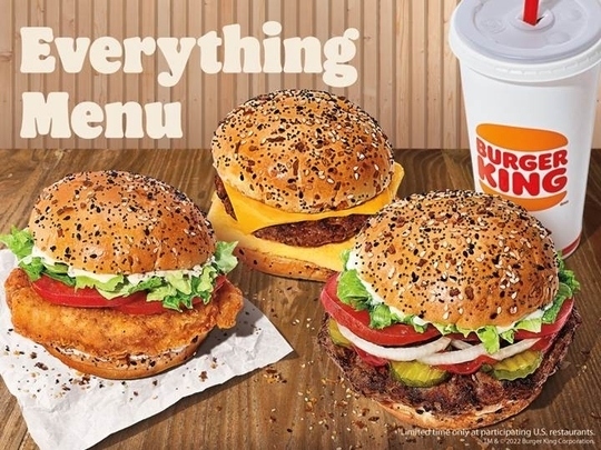 Burger King Everything menu