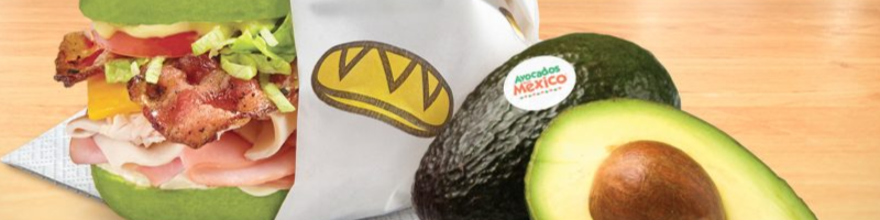 Sandwich gemaakt met avocado’s in plaats van brood