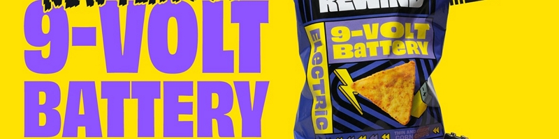 Chips met de smaak van een 9-volt batterij