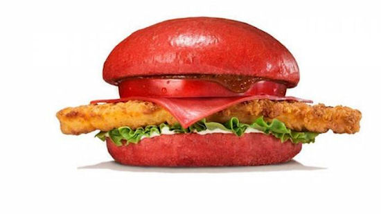 Burger King Rode burger