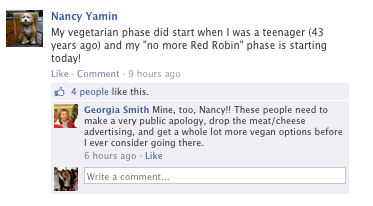 Red Robin reactie Facebook